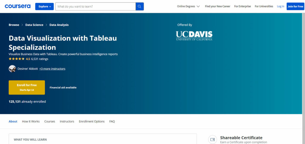 Data Visualization and Communication with Tableau