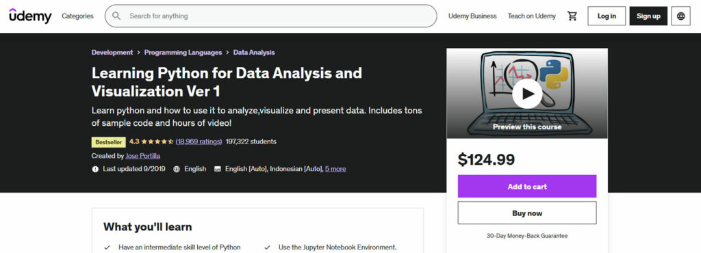 Learning Python for Data Analysis and Visualization