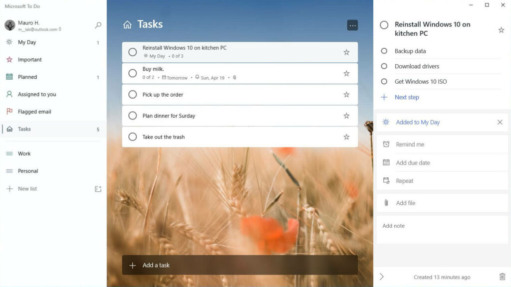 Microsoft To Do task management software